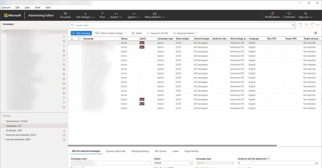 Using Microsoft Advertising Editor to Import Google Campaigns